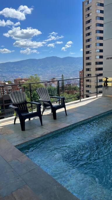 Apartamento De Lujo Con La Mejor Vista De Medellin Apartment Bagian luar foto